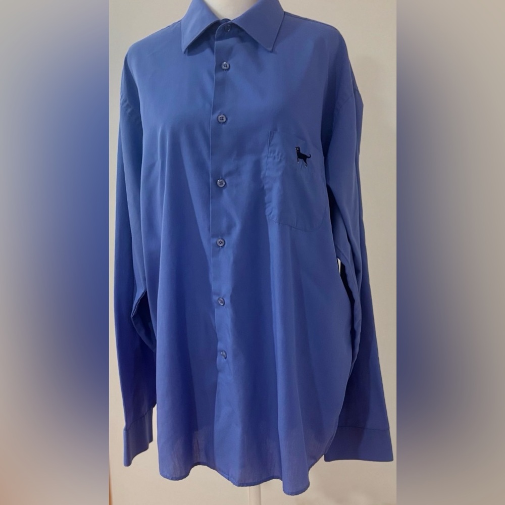 Black Dog Blue Men's Casual Button Down Long Sleeve Dress Shirt XL